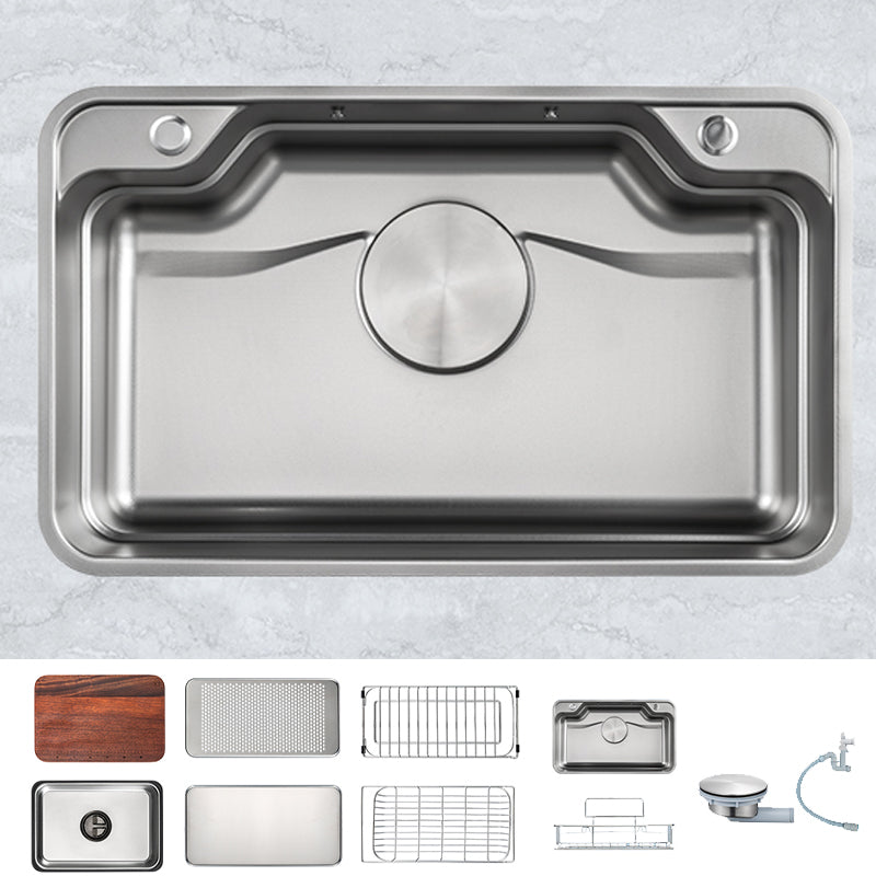 Kitchen Sink Basket Strainer Stainless Steel Undermount Kitchen Sink with Cutting-Board