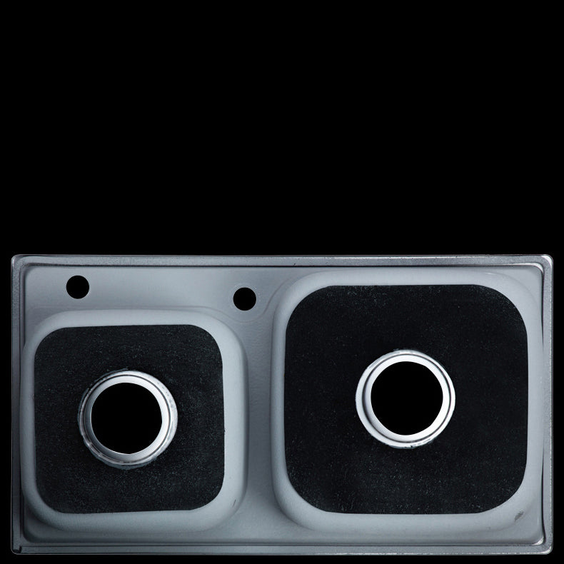 Contemporary Style Kitchen Sink Stainless Steel Kitchen Double Sink with Soundproofing