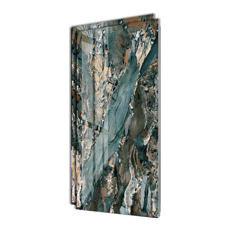 Marble Appearance Singular Tile Mirrored Rectangular Floor Tile