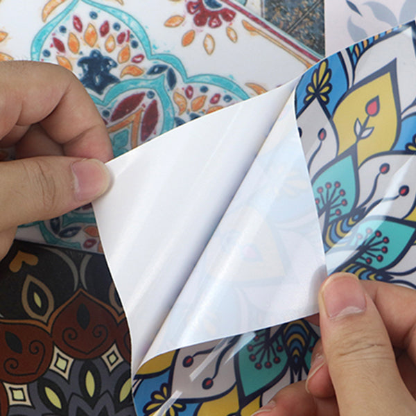 Square Peel & Stick Mosaic Tile PVC Mosaic Tile Wallpaper with Waterproof