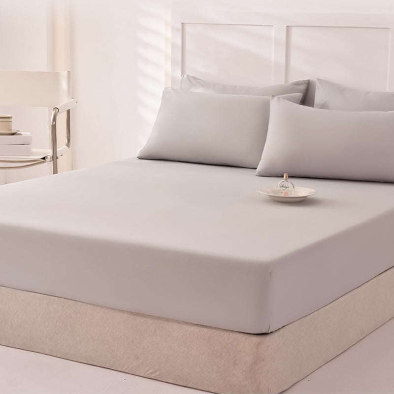 Modern Bed Sheet Set Cotton Solid Standard Basic Pillowcase for Bedroom