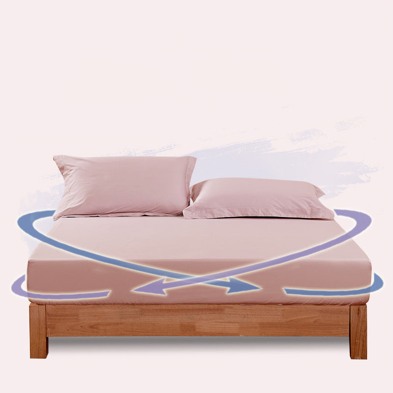 1-Piece Cotton Bed Sheet Set Breathable Modern Fitted Sheet for Bedroom