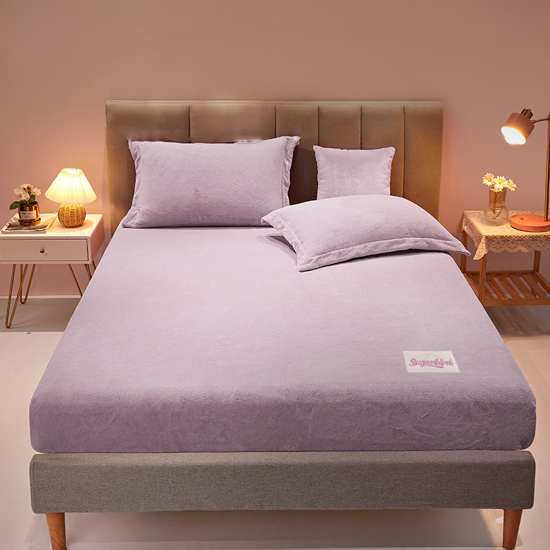 Polyester Bed Sheet Set Solid Color Extra Soft Bed Sheet Set
