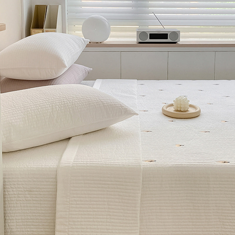 Bed Sheet Bear Head Print Polyester Non-pilling Breathable Bed Sheet Set