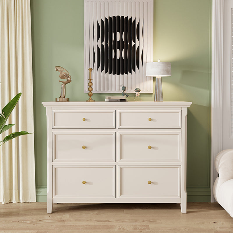 Wooden Storage Chest Dresser Classic Glam Dresser for Bedroom