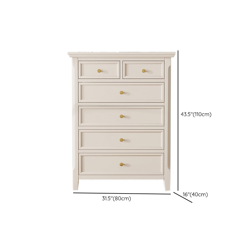 Wooden Storage Chest Dresser Classic Glam Dresser for Bedroom
