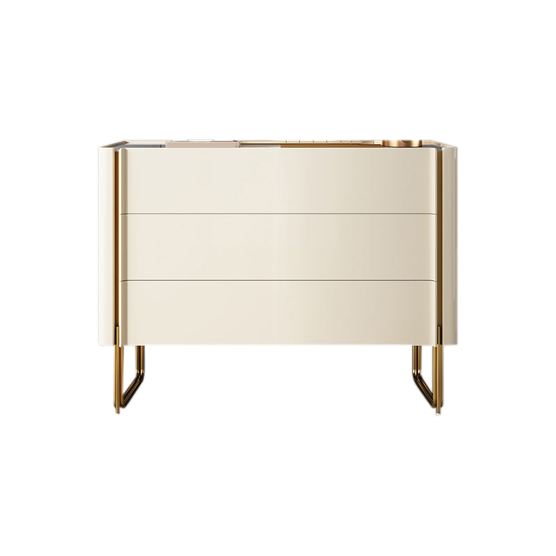 Stone Storage Chest Dresser Classic Glam Dresser with Drawers