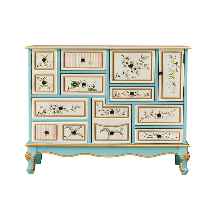 Coastal Storage Chest Dresser Engineered Wood Dresser with 9 Drawers