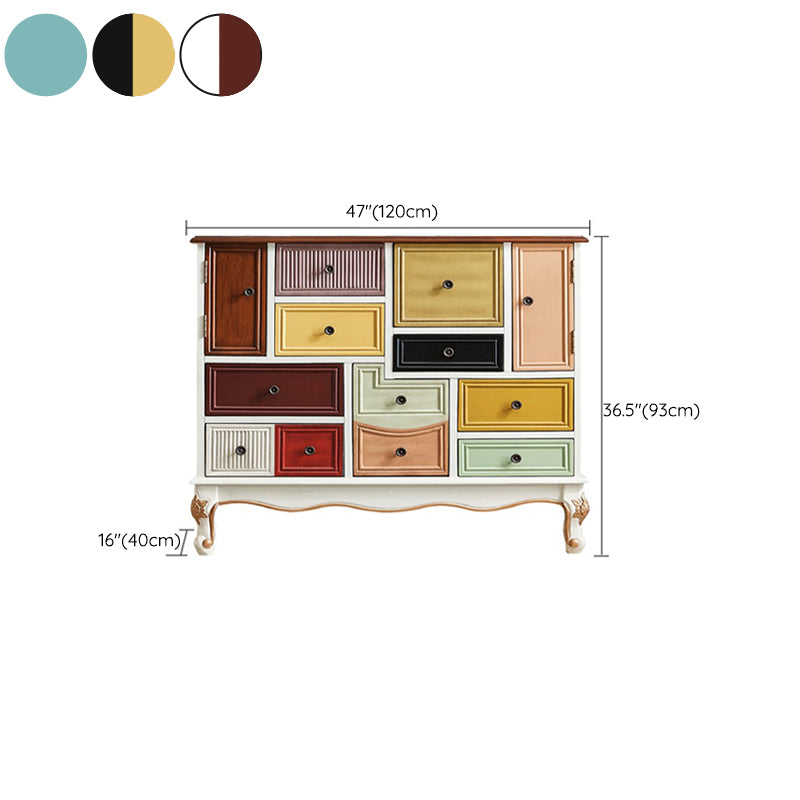 Coastal Storage Chest Dresser Engineered Wood Dresser with 9 Drawers