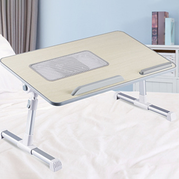 Modern Style Rectangular Shape Writing Desk Wooden Task Desk with 2-Legs for Home