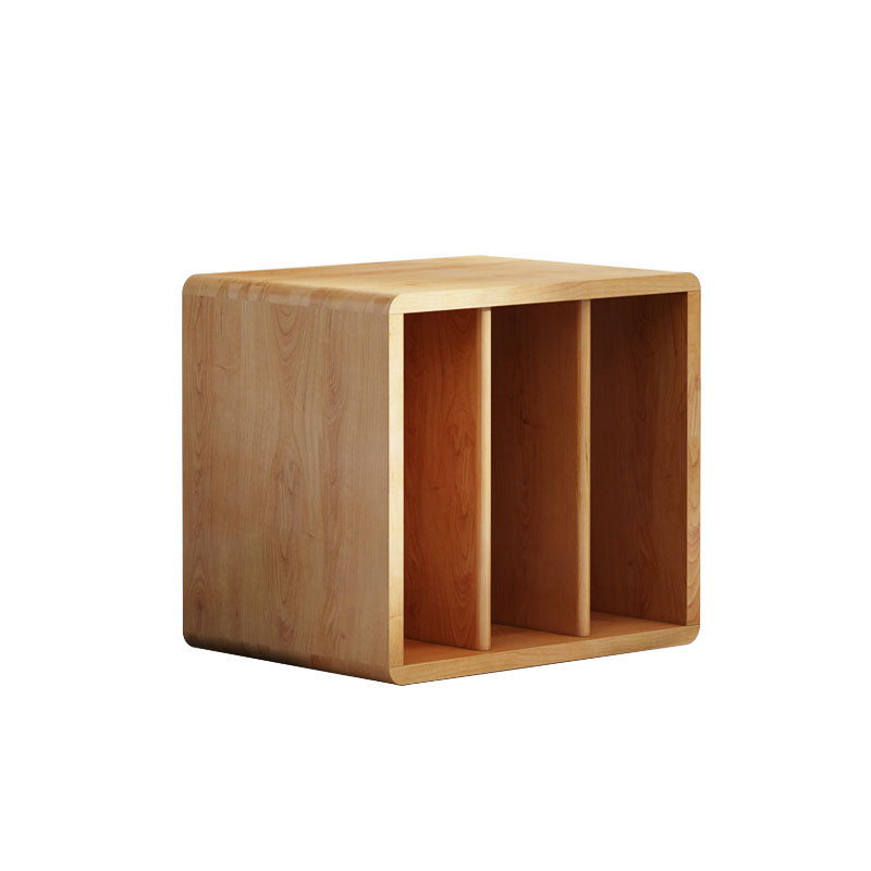 Open Back Cube Bookshelf Wood Contemporary Bookcase for Home