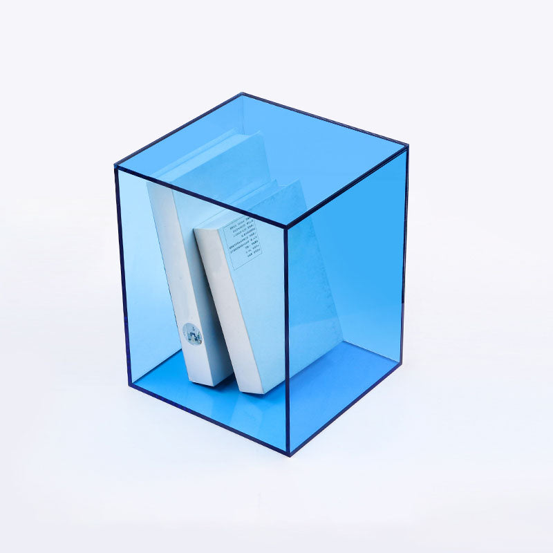 Modern Style Closed Back Bookshelf Vertical Acrylic Bookcase for Office