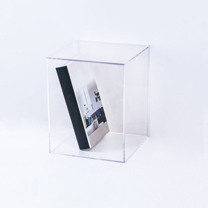 Modern Style Closed Back Bookshelf Vertical Acrylic Bookcase for Office