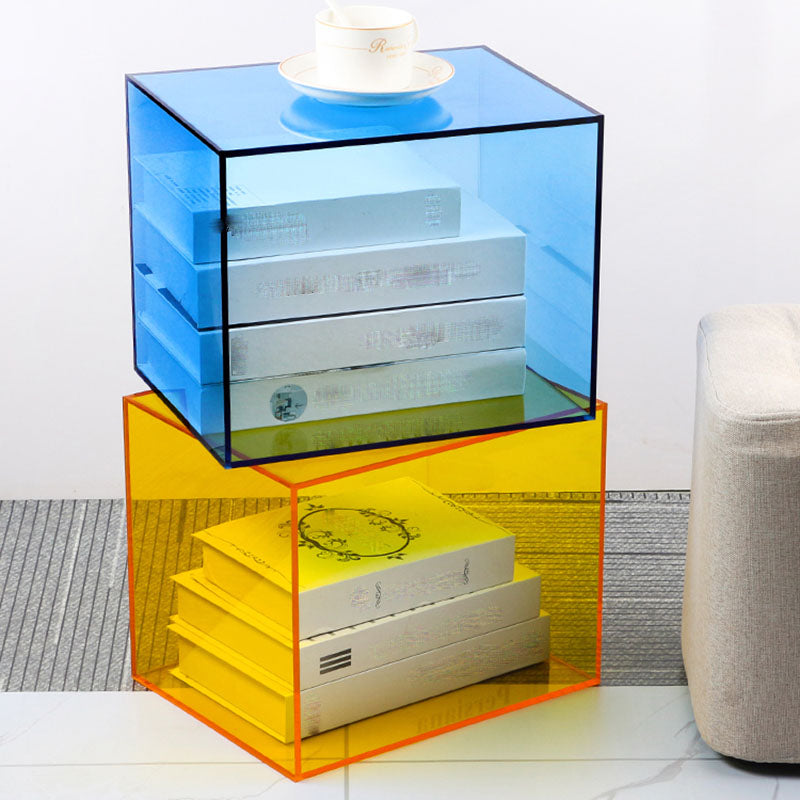 Modern Style Closed Back Bookshelf Vertical Acrylic Bookcase for Office