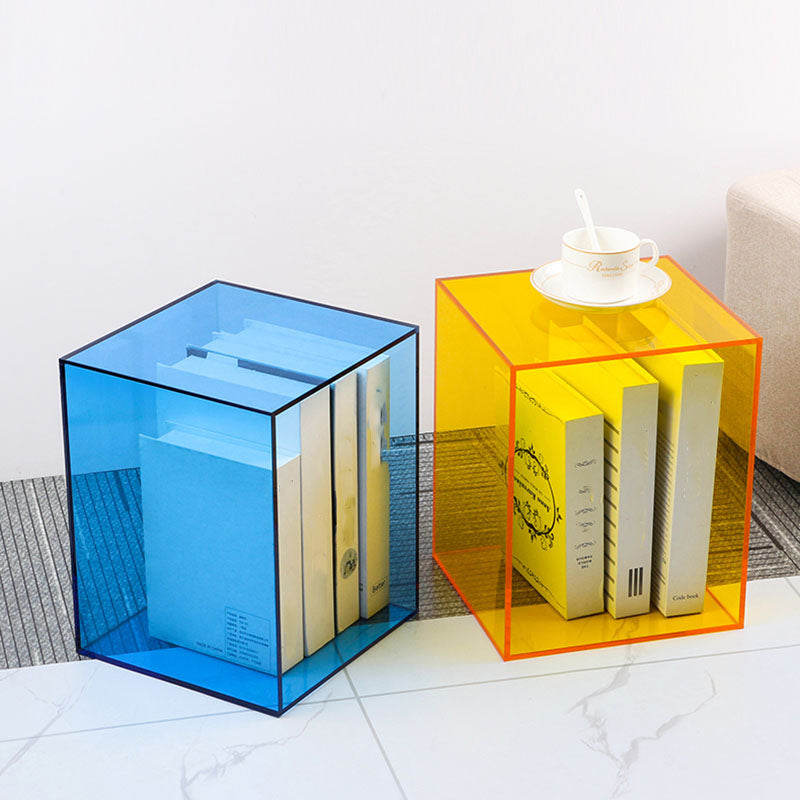 Modern Style Closed Back Bookshelf Vertical Acrylic Bookcase for Office