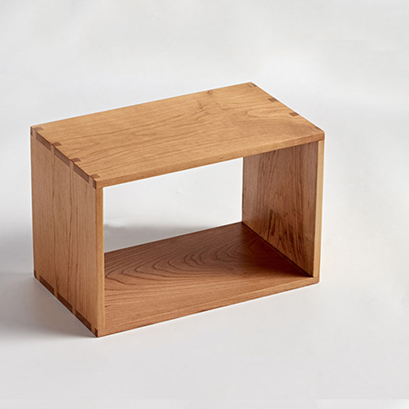 Open Back Bookshelf Modern Style Solid Wood Bookcase for Office