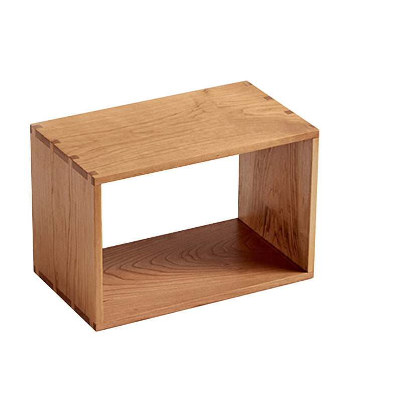 Open Back Bookshelf Modern Style Solid Wood Bookcase for Office