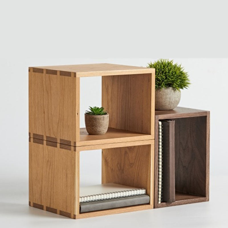Open Back Bookshelf Modern Style Solid Wood Bookcase for Office