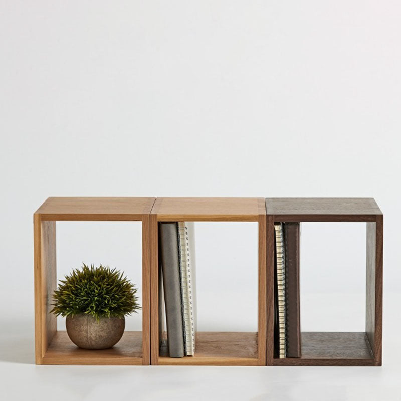 Open Back Bookshelf Modern Style Solid Wood Bookcase for Office