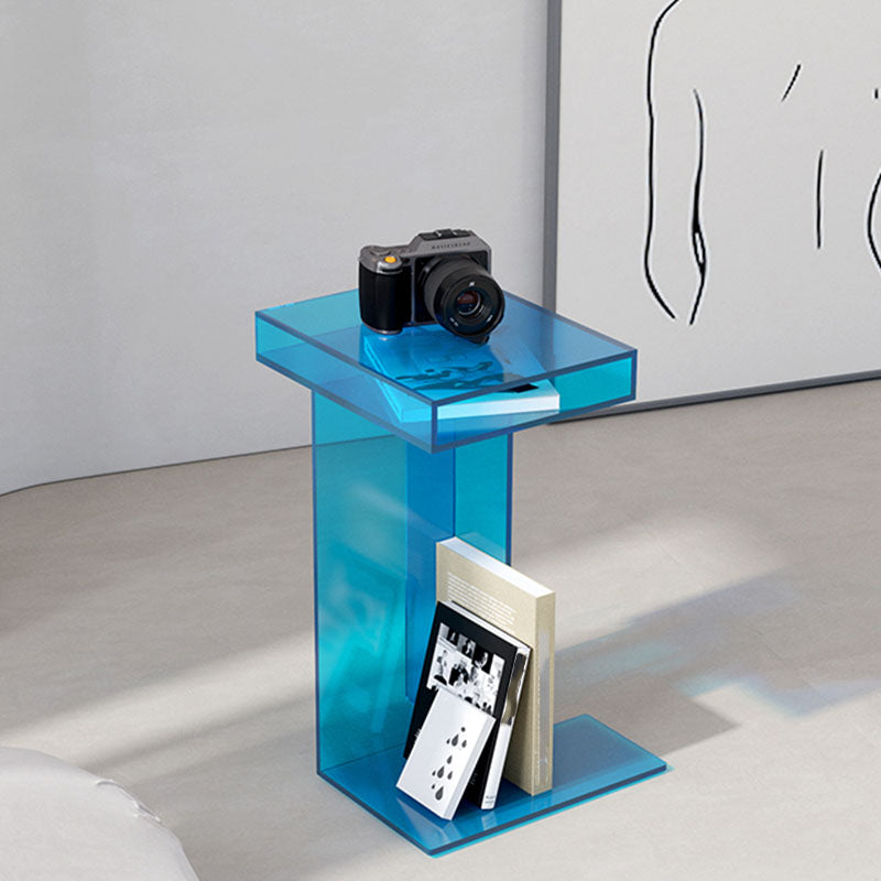 Contemporary Open Back Vertical Bookshelf Acrylic Bookshelf for Home Office