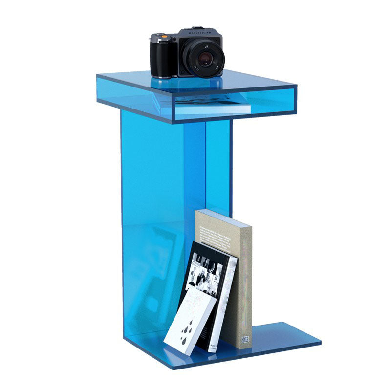 Contemporary Open Back Vertical Bookshelf Acrylic Bookshelf for Home Office