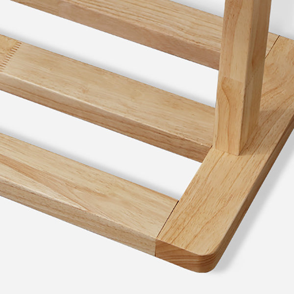 Wood Hall Tree Free Standing Coat Hanger with Storage Shelves , 62.99" H