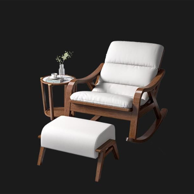 Solid Wood Rocking Chair Lounge Lazy Sofa Chair Family Leisure Rocking Chair