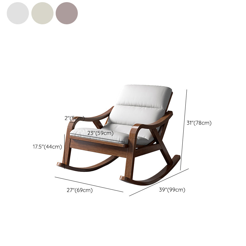 Solid Wood Rocking Chair Lounge Lazy Sofa Chair Family Leisure Rocking Chair