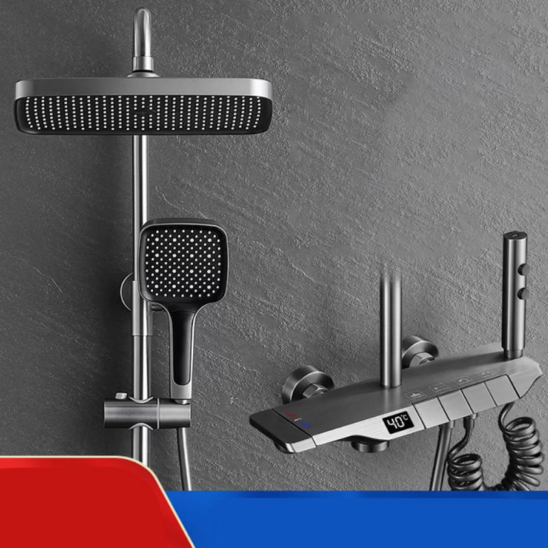 Valve Included Shower System Solid Color Dual Shower Head Shower Head Combo