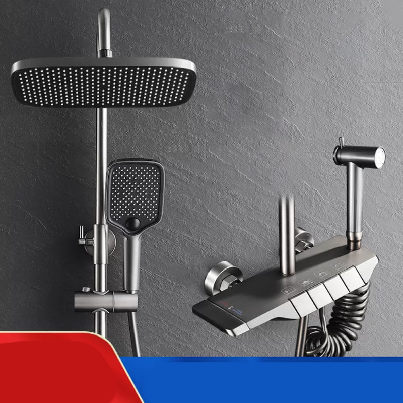 Valve Included Shower System Solid Color Dual Shower Head Shower Head Combo