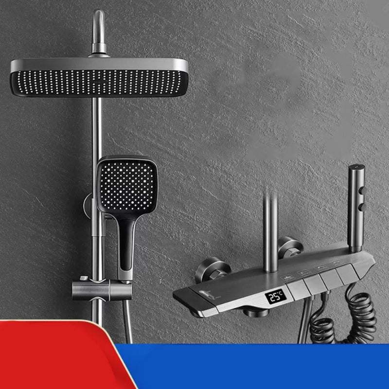 Valve Included Shower System Solid Color Dual Shower Head Shower Head Combo