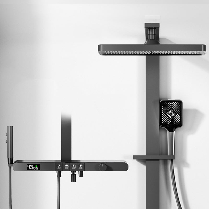 Modern Shower System Push Button Adjustable Spray Shower Trim