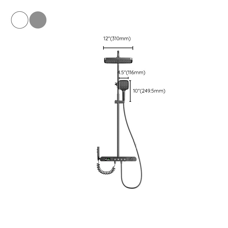 Modern Shower System Push Button Adjustable Spray Shower Trim