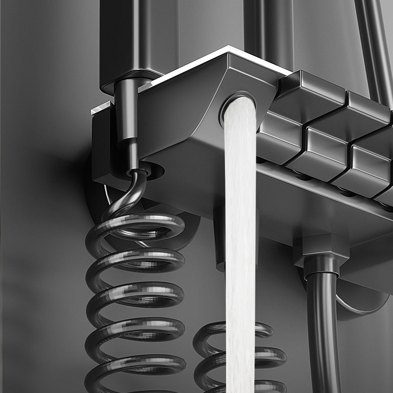 Modern Shower System Push Button Handle Wall Mounted Shower Head Combo