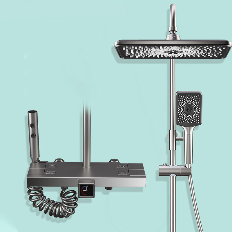 Modern Shower Trim Pure Color Slide Bar Included Shower Combo