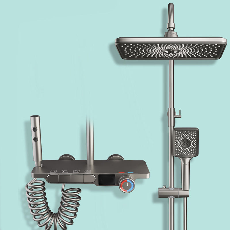 Modern Wall Mount Shower Trim Adjustable Spray Pattern Shower Head Combo