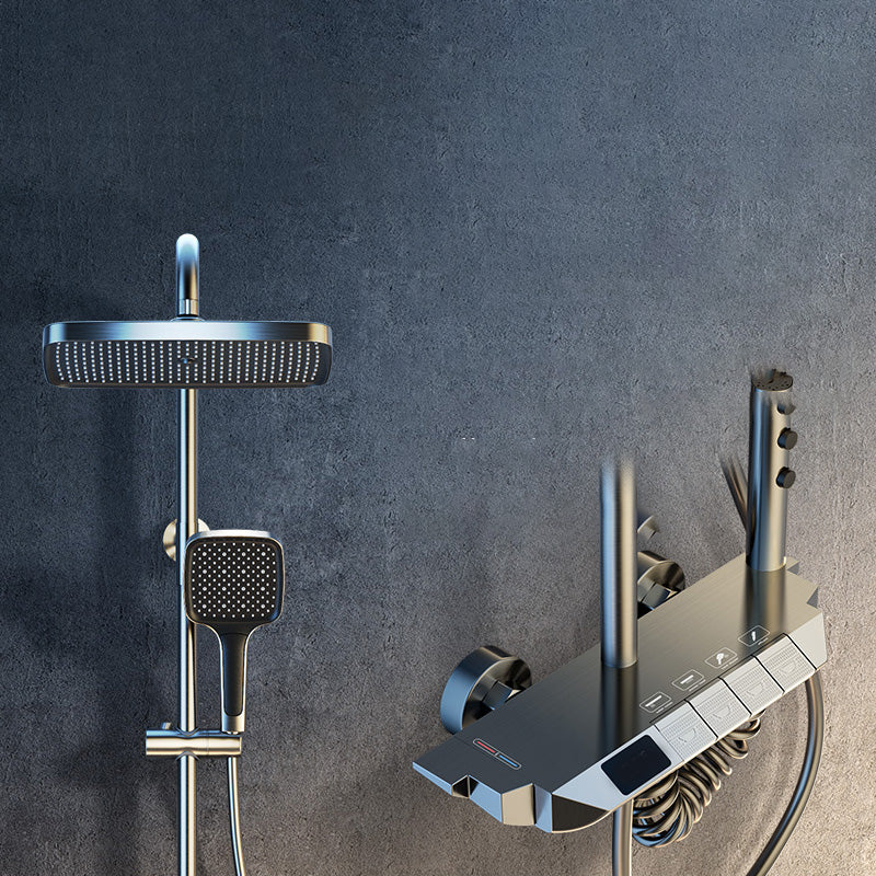 Modern Shower Set Solid Color Valve Included Shower Head Combo