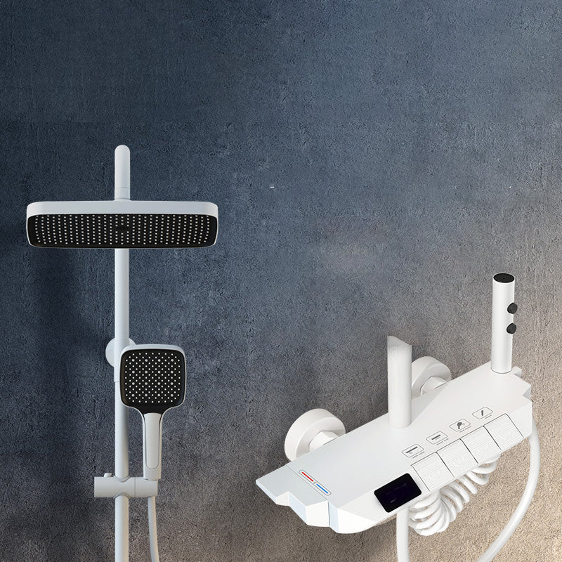 Modern Shower Set Solid Color Valve Included Shower Head Combo