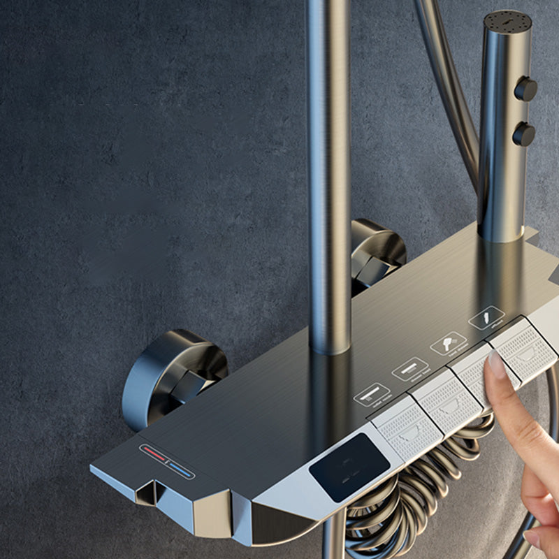 Modern Shower Set Solid Color Valve Included Shower Head Combo