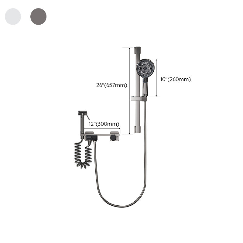 Classic Shower System Adjustable Spray Pattern Swivel Shower Combo with Slide Bar