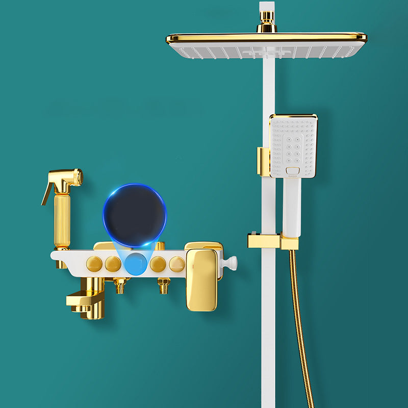 Slide Bar Shower System Adjustable Spray Pattern Shower Head Combo