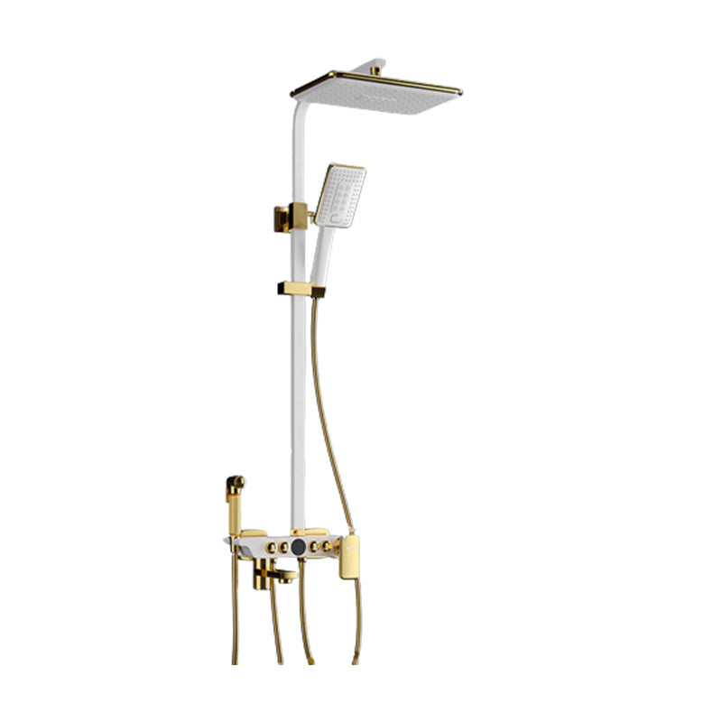 Slide Bar Shower System Adjustable Spray Pattern Shower Head Combo