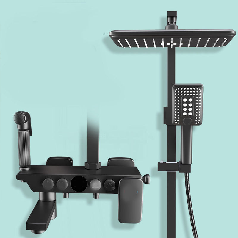 Slide Bar Shower System Adjustable Spray Pattern Shower Head Combo