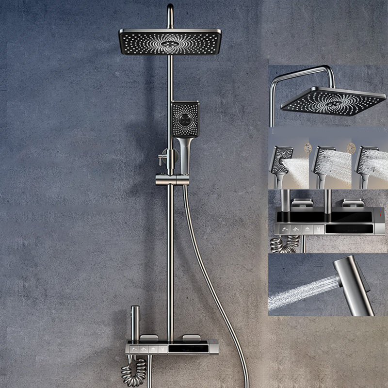 Modern Wall Mounted Shower Combo Slide Bar Included Shower Head Combo