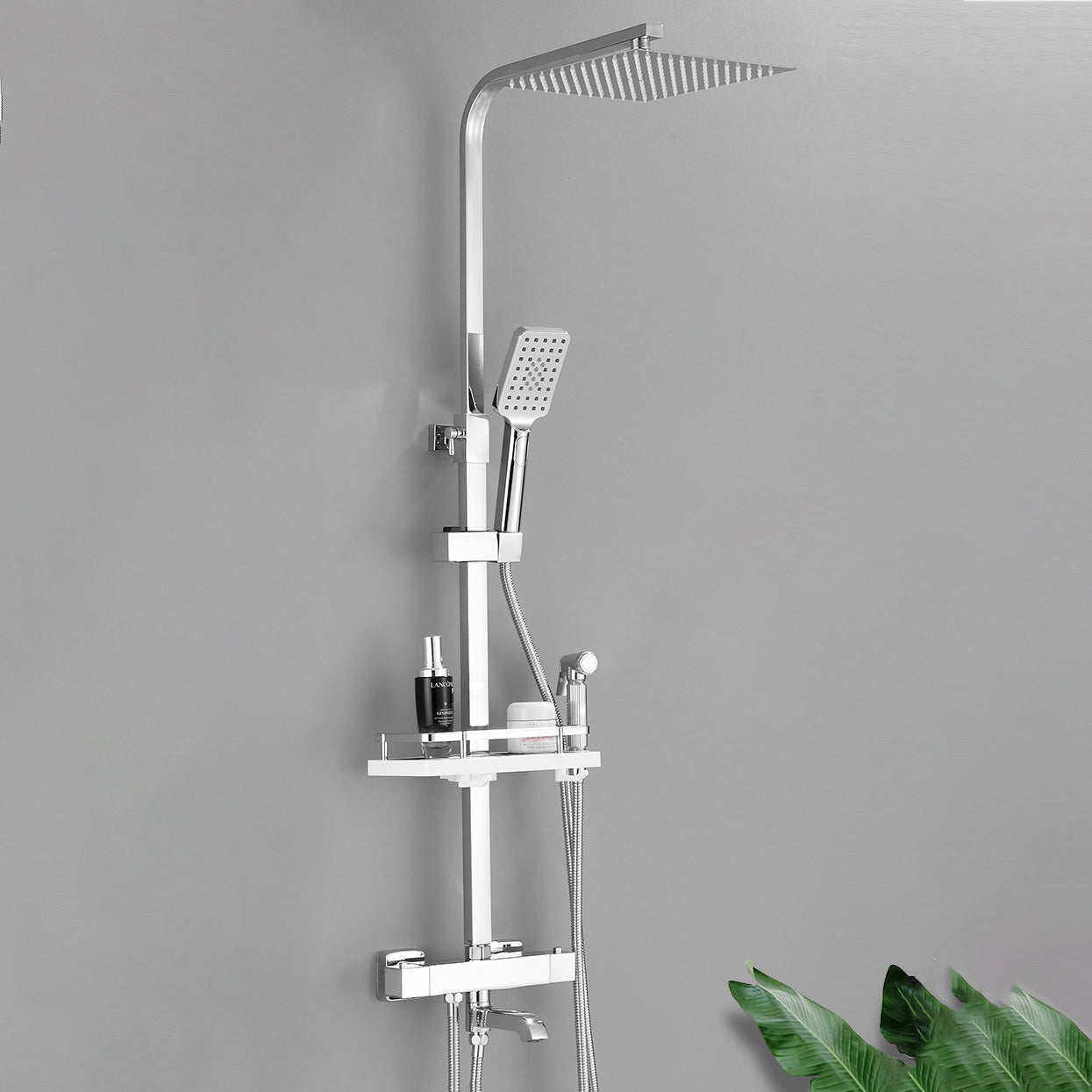 Shower System Rain Handheld Shower Head Wall mounted Adjustable Water Flow Shower System