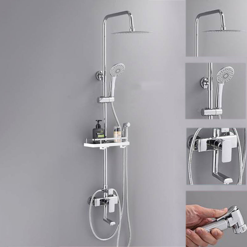 Shower System Rain Handheld Shower Head Wall mounted Adjustable Water Flow Shower System