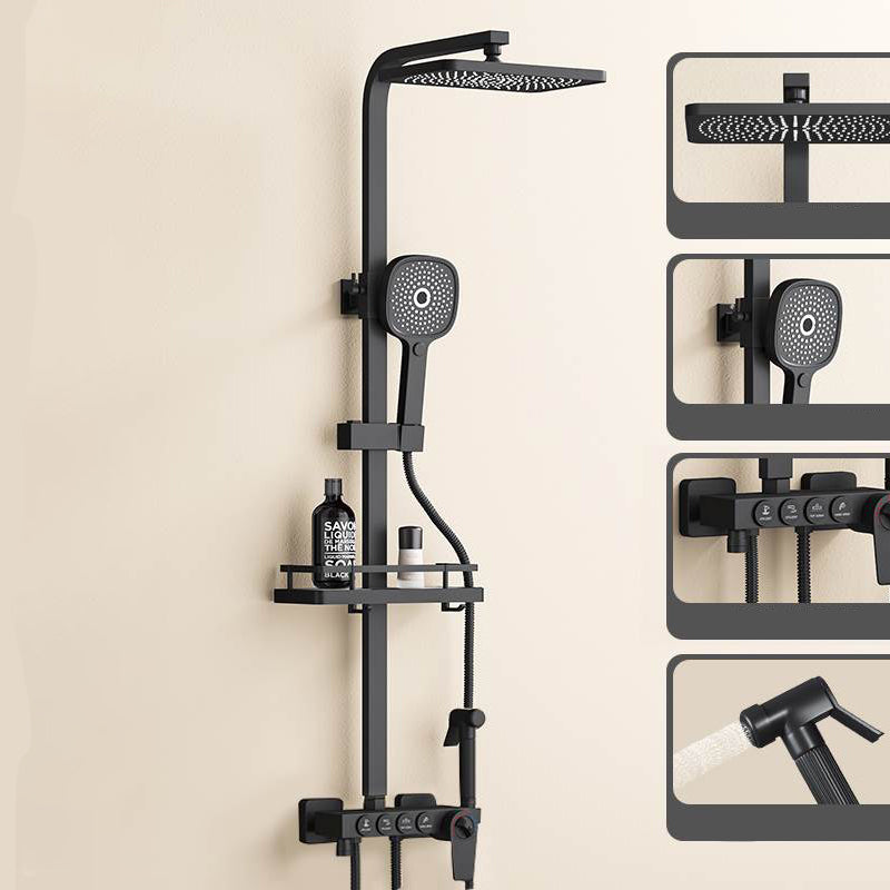 Shower System Rain Handheld Shower Head Wall mounted Adjustable Water Flow Shower System