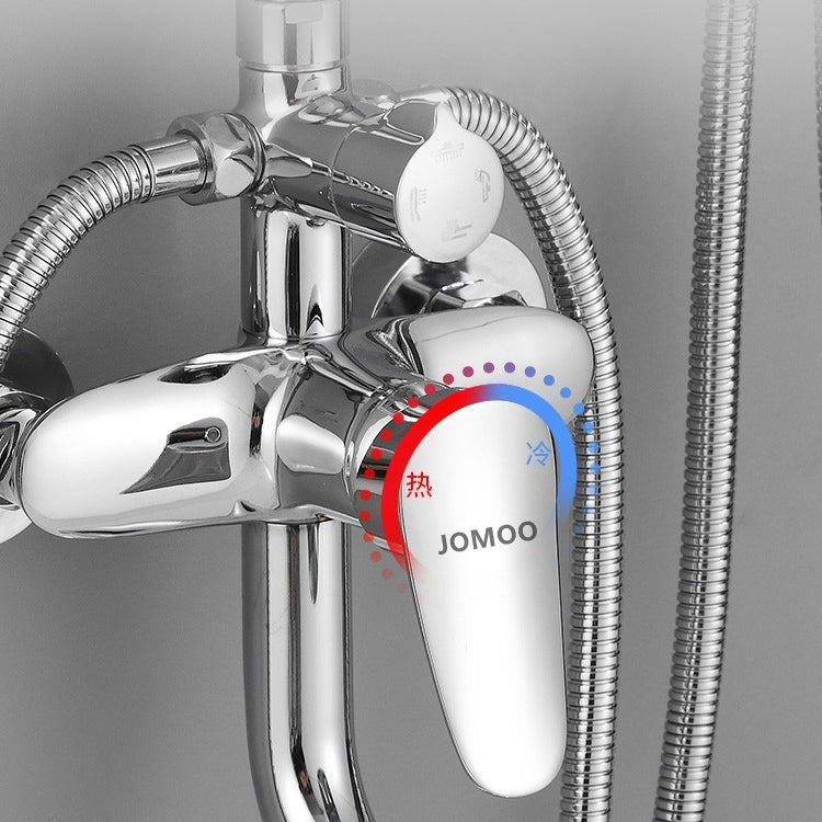 Shower System Rain Handheld Shower Head Wall mounted Adjustable Water Flow Shower System