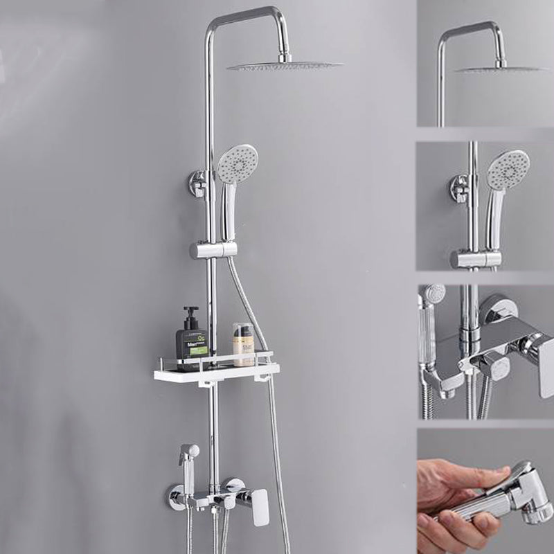 Shower System Rain Handheld Shower Head Wall mounted Adjustable Water Flow Shower System