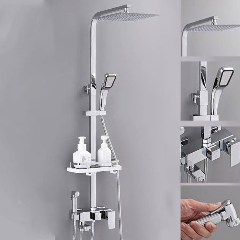 Shower System Rain Handheld Shower Head Wall mounted Adjustable Water Flow Shower System